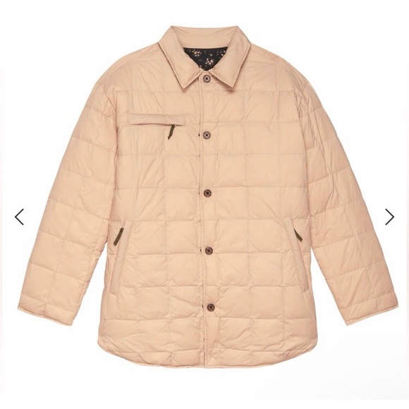 NWT THE GREAT. Reversible Down Trapper Puffer Wilderness Floral & Pink - Picture 6 of 6